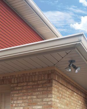 image of white gutters