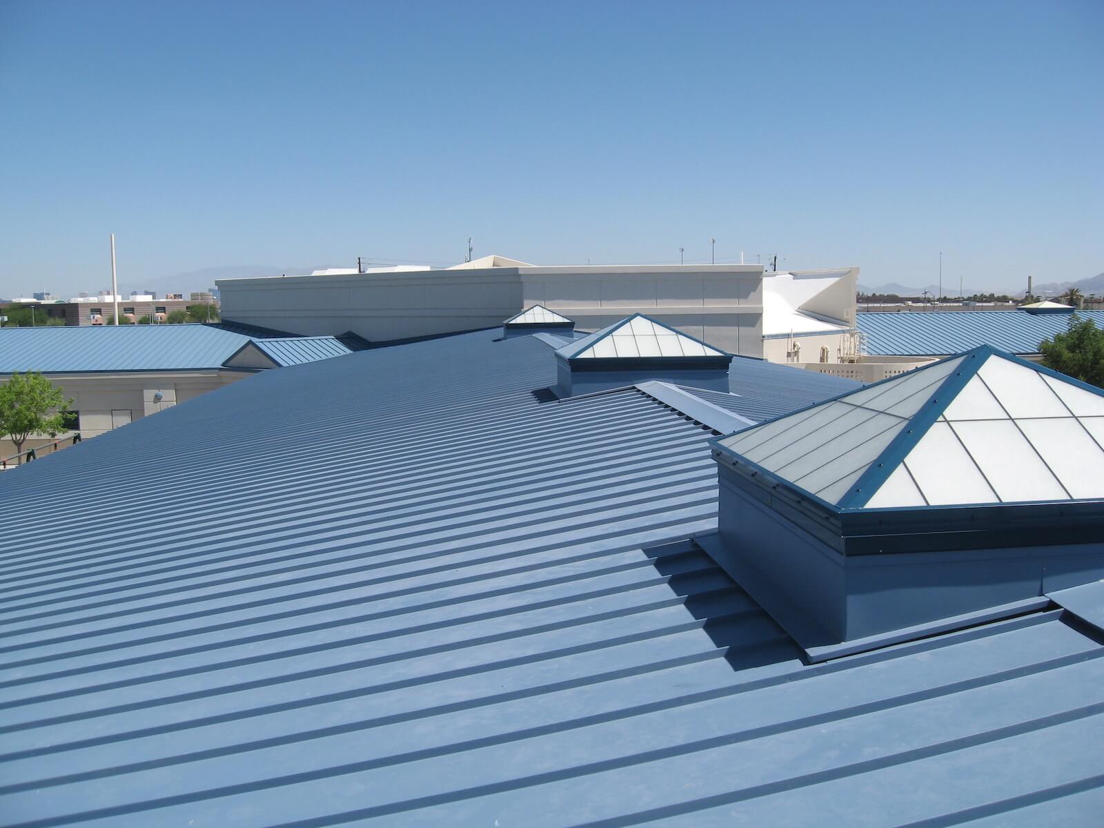 metal commercial roofing job